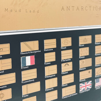 Scratch The World® Map Print Black Ocean With Flags Panel, 3 of 9