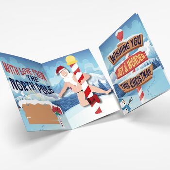 Singing And Sliding Animated Santa! Funny Christmas Card 'From The North Pole', 12 of 12