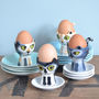 Black And White Cat Egg Cup, thumbnail 4 of 4