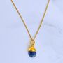 December Birthstone Necklace, Tanzanite, Gold Plated, thumbnail 3 of 8