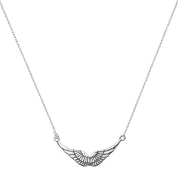 Sterling Silver Angel Wings Necklace, 2 of 3