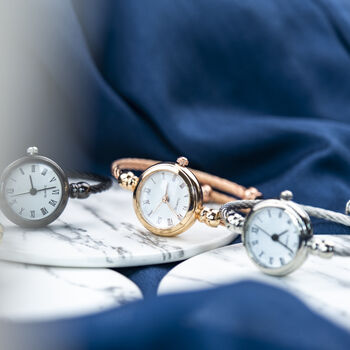 Multicolour Stainless Steel Roman White Bracelet Watch, 3 of 10