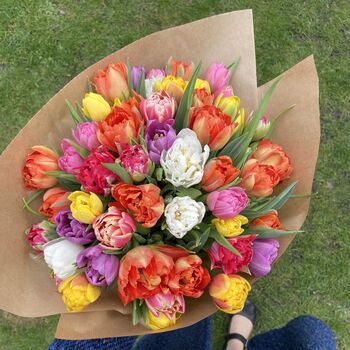 Bright Tones Seasonal Fresh Flower Bouquet, 3 of 3