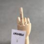 'Likeable' Sterling Silver Middle Finger Necklace, thumbnail 6 of 10
