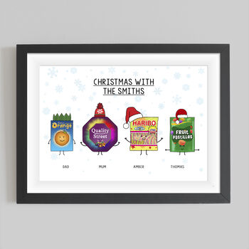 Personalised Family Christmas Print, 2 of 3