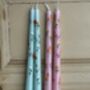 Hand Painted Bright Summer Floral Candles, thumbnail 1 of 5
