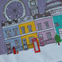 London Christmas Tea Towel, thumbnail 2 of 3