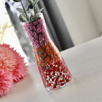 Pink Ombre Berry Hand Painted Bud Vase, 3 of 5