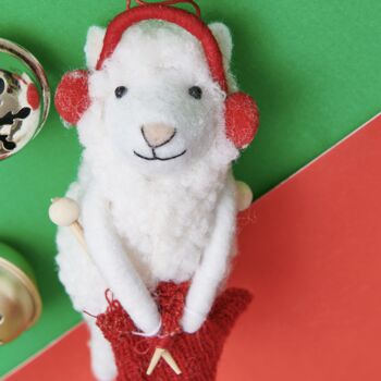 Knitting Sheep Wool Christmas Decoration, 2 of 4