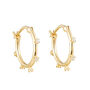 9ct Solid Gold Cz Creole Hoop Earrings, thumbnail 1 of 5