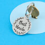 Best Uncle Personalised Leaf Design Pewter Keyring Gift, thumbnail 1 of 5
