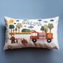 Personalised Fire Fighter Illustration Bedroom Cushion, thumbnail 6 of 6