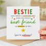 'Bestie Who Needs A Gift' Christmas Card, thumbnail 1 of 2