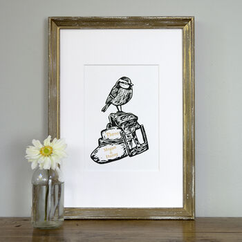 Personalised 'Leather' Third Wedding Anniversary Print, 3 of 10