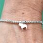 Personalised French Bulldog Sterling Silver Bracelet, thumbnail 1 of 7