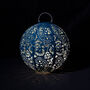 Two Paisley Teal Garden Solar Lanterns, thumbnail 5 of 7