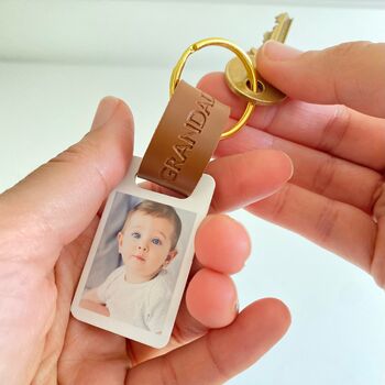 Personalised Grandad Photo Keyring, 2 of 5
