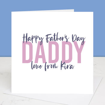 Personalised Love To Daddy Father's Day Card, 2 of 4