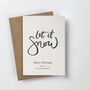 Personalised Snow Letterpress Christmas Cards, thumbnail 3 of 3