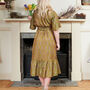 Zaria Silk Print Embroidered Dress 27, thumbnail 2 of 3