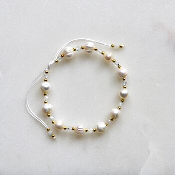 Amalfi Pearl Bracelet With Semi Precious Stones, 7 of 12