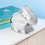 Personalised Silver Plated Rabbit Money Box, thumbnail 3 of 8