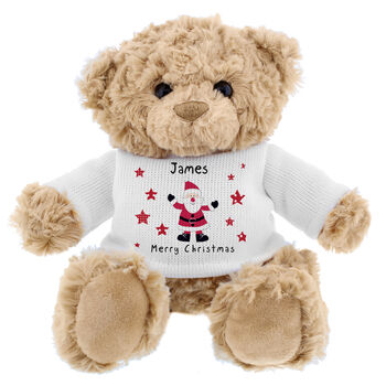 Personalised Spotty Santa Teddy Bear, 3 of 3