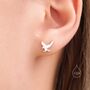 Sterling Silver Flying Eagle Stud Earrings, thumbnail 6 of 11