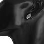 Solid Sterling Silver Wave Studs, thumbnail 2 of 3