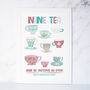 Personalised Tea Print 90th Birthday Present, thumbnail 3 of 4