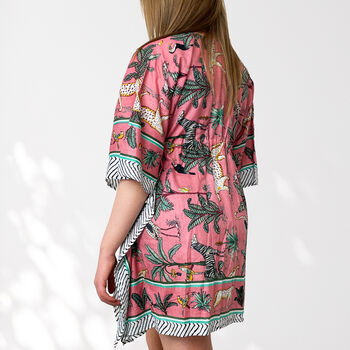 Leopard Jungle Print 100% Cotton Beach Kaftan, 4 of 7