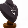 Handmade Triangle Geometric Silver Necklace, thumbnail 2 of 5