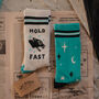 'Hold Fast' Retro Stripe Tube Socks, thumbnail 3 of 7