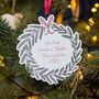 Personalised Christmas Wreath Tree Decoration, thumbnail 2 of 4