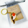 Robin In Memory Keyring, Personalised Robin Keyring, thumbnail 2 of 6
