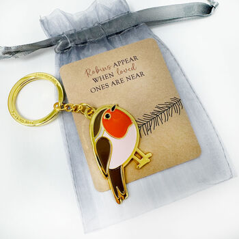 Robin In Memory Keyring, Personalised Robin Keyring, 2 of 6