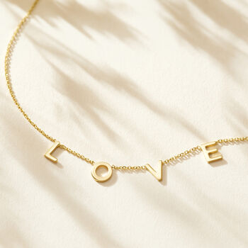 9ct Gold ‘Love’ Necklace, 4 of 7
