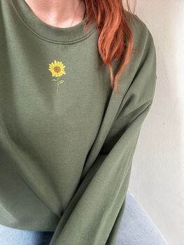 Sunflower Embroidered Sweatshirt, 5 of 7