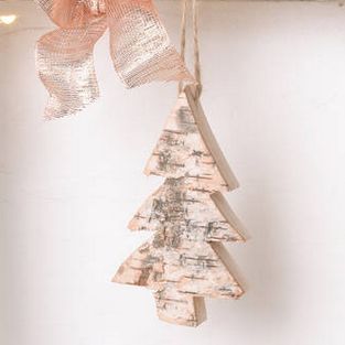 Wood Hanging Tree Decorations, 2 of 3