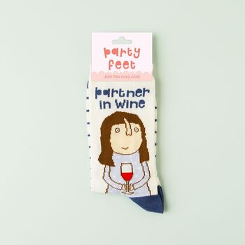 Partner In Wine Socks For A Friend, 2 of 3