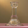 Vintage Mid Century Candlestick Clear, thumbnail 2 of 3