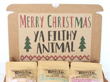Merry Christmas Ya Filthy Animal Bath Gift Set, 2 of 4