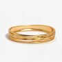 Nami 18 K Gold Plated Twist Bangle, thumbnail 1 of 5