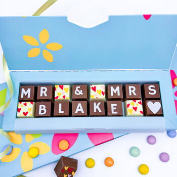 Mr And Mrs Chocolate Wedding Gift, 3 of 8