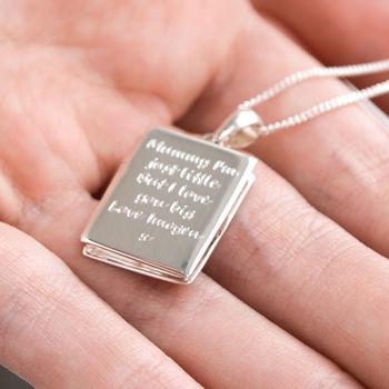 Personalised Silver Photo Book Locket, 3 of 6