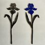 Single Iris Stem Everlasting Metal Flower, thumbnail 1 of 6