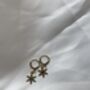 Gold Plated Snowflake Huggie Hoop Christmas Earrings, thumbnail 4 of 4