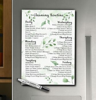 Cleaning Checklist | Weekly Housework Fridge Planner, 3 of 4