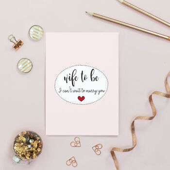 Wife To Be Card, 2 of 3