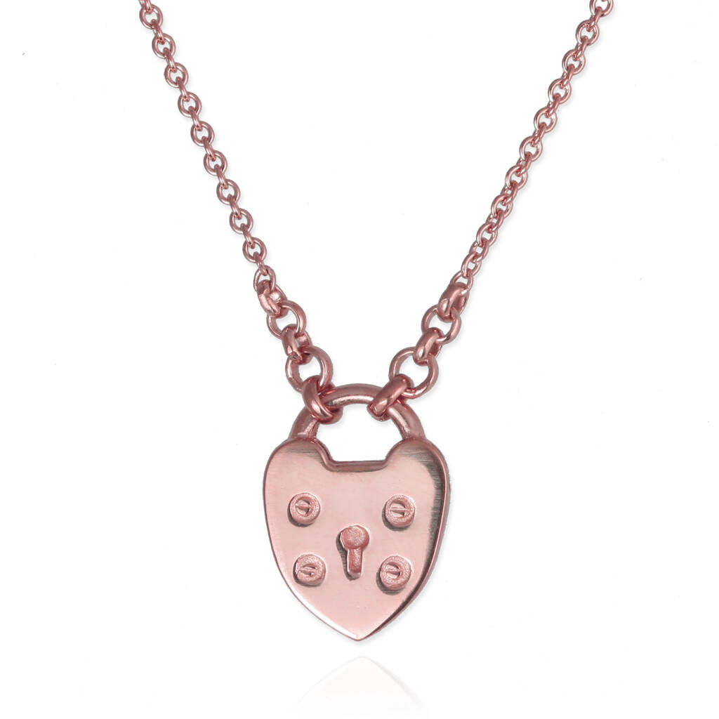 personalised padlock heart necklace by jana reinhardt jewellery